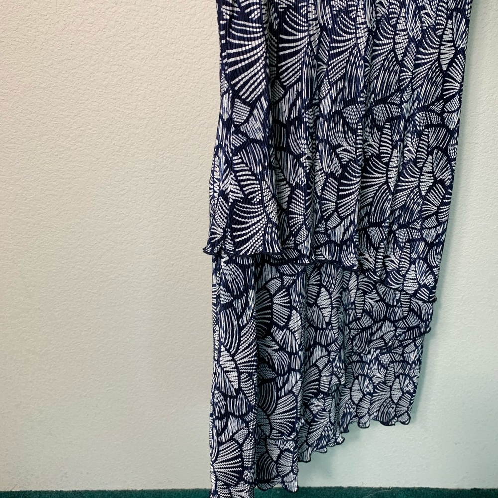 Connected Apparel leaf print tiered dress - Picture 5 of 6